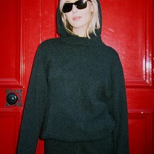 Alex Eagle The Regents cashmere charcoal womens hoodie